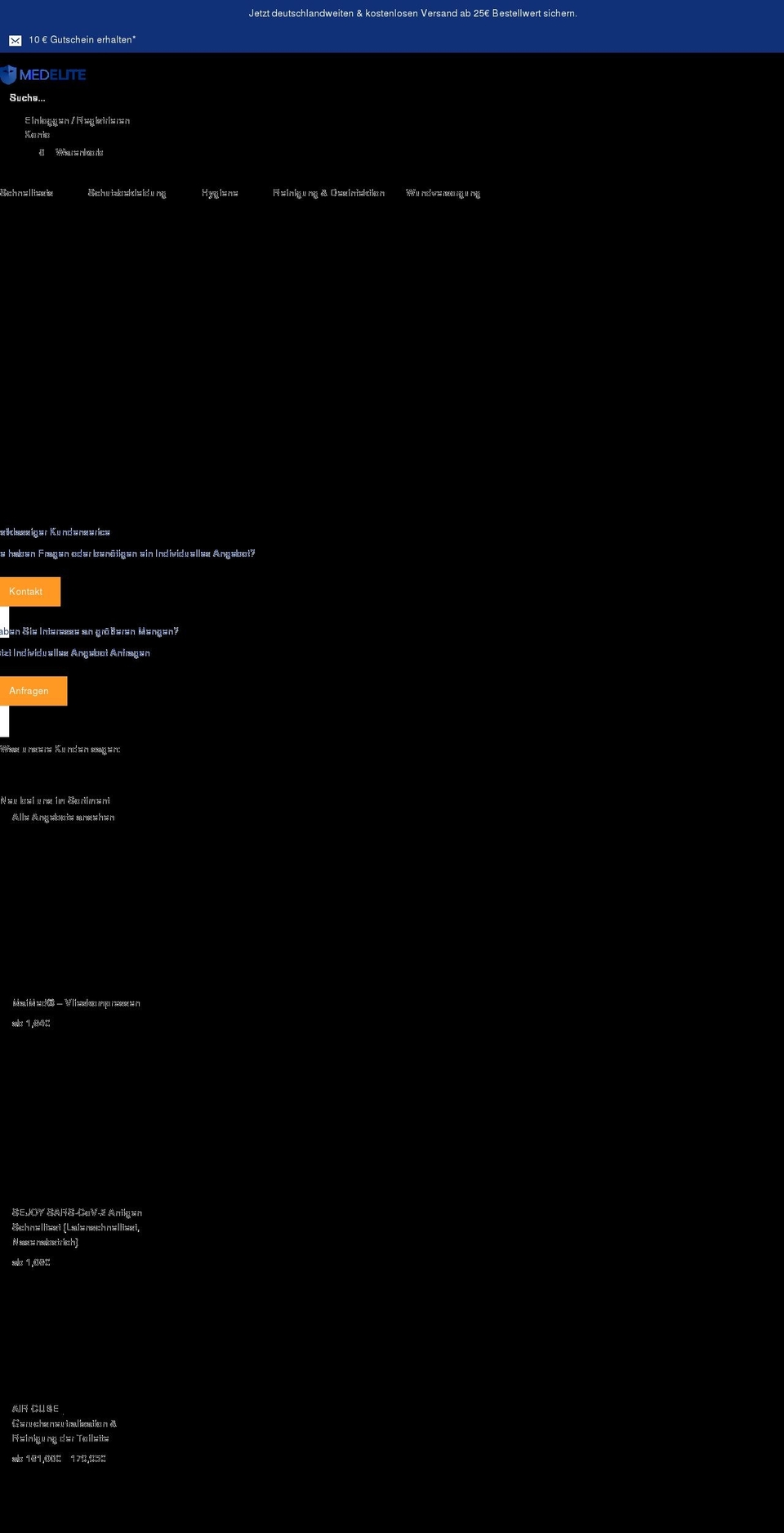med-elite.de shopify website screenshot