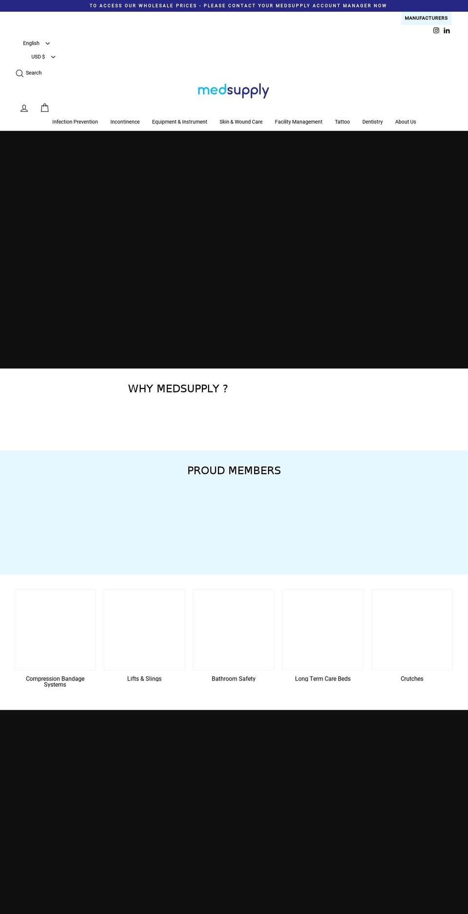 med-supply.net shopify website screenshot