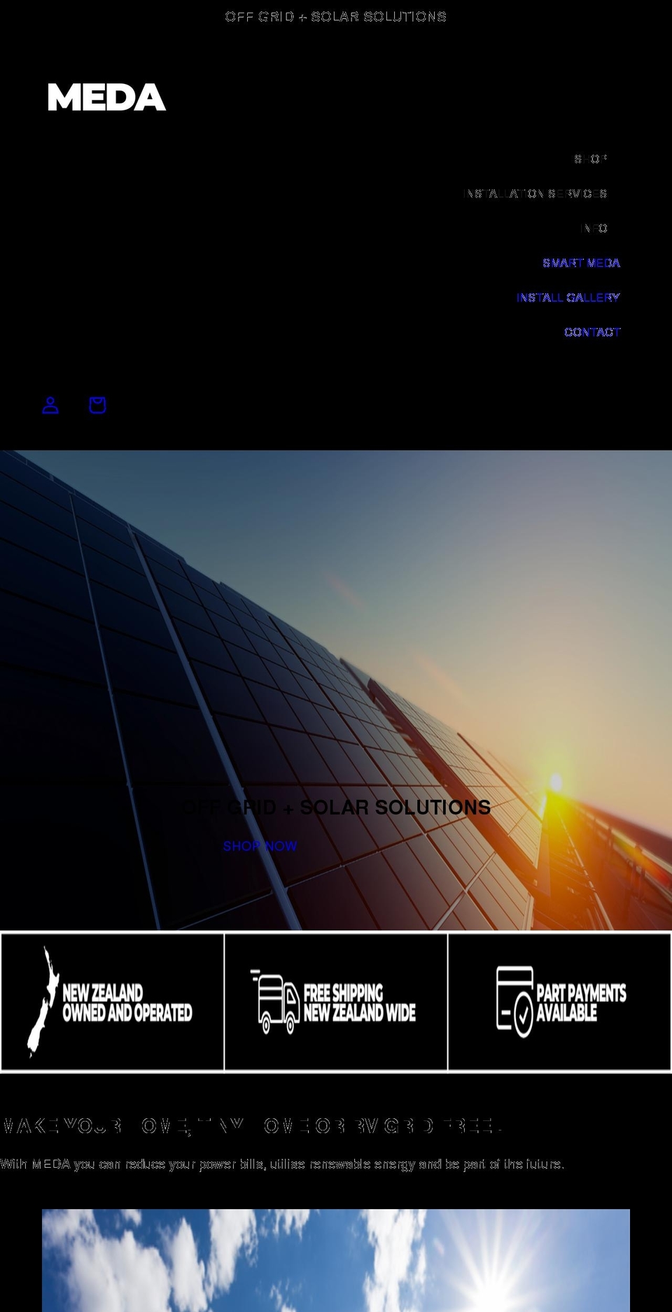 meda.co.nz shopify website screenshot