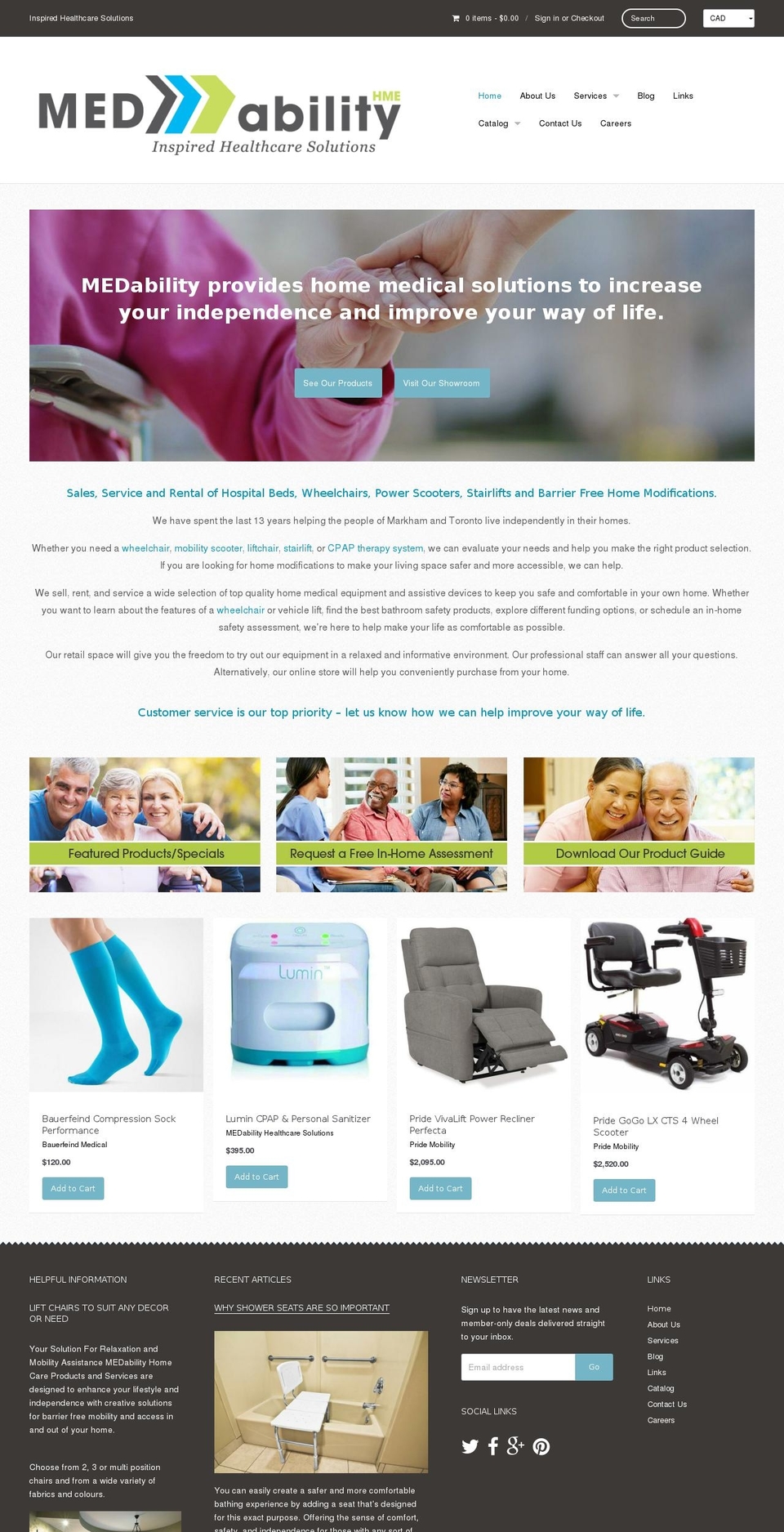 medability.ca shopify website screenshot