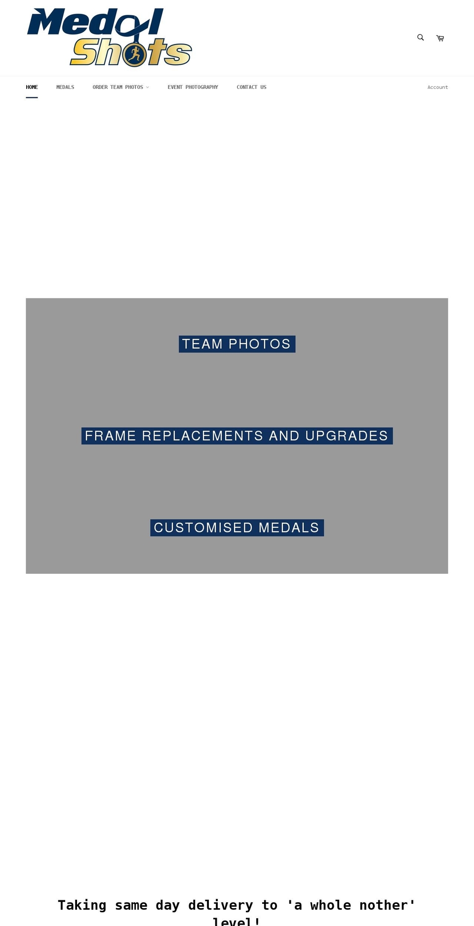 medalshots.com shopify website screenshot