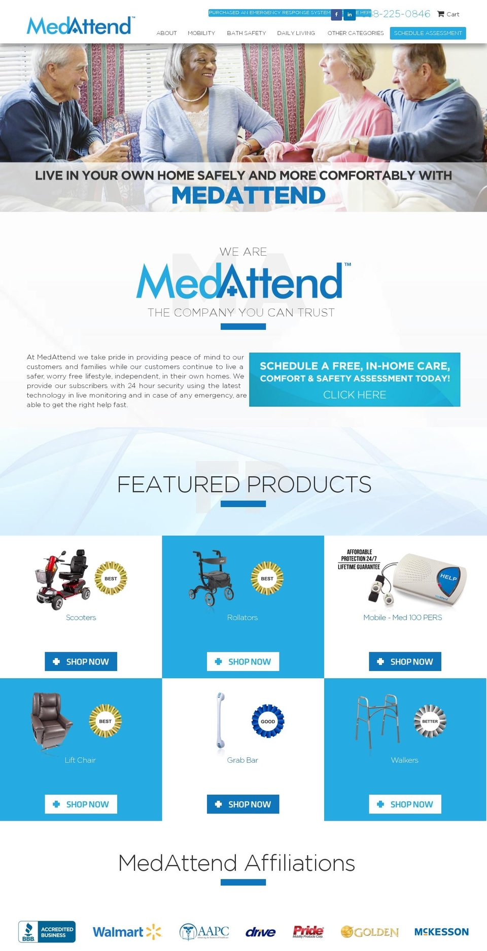 medattend.com shopify website screenshot