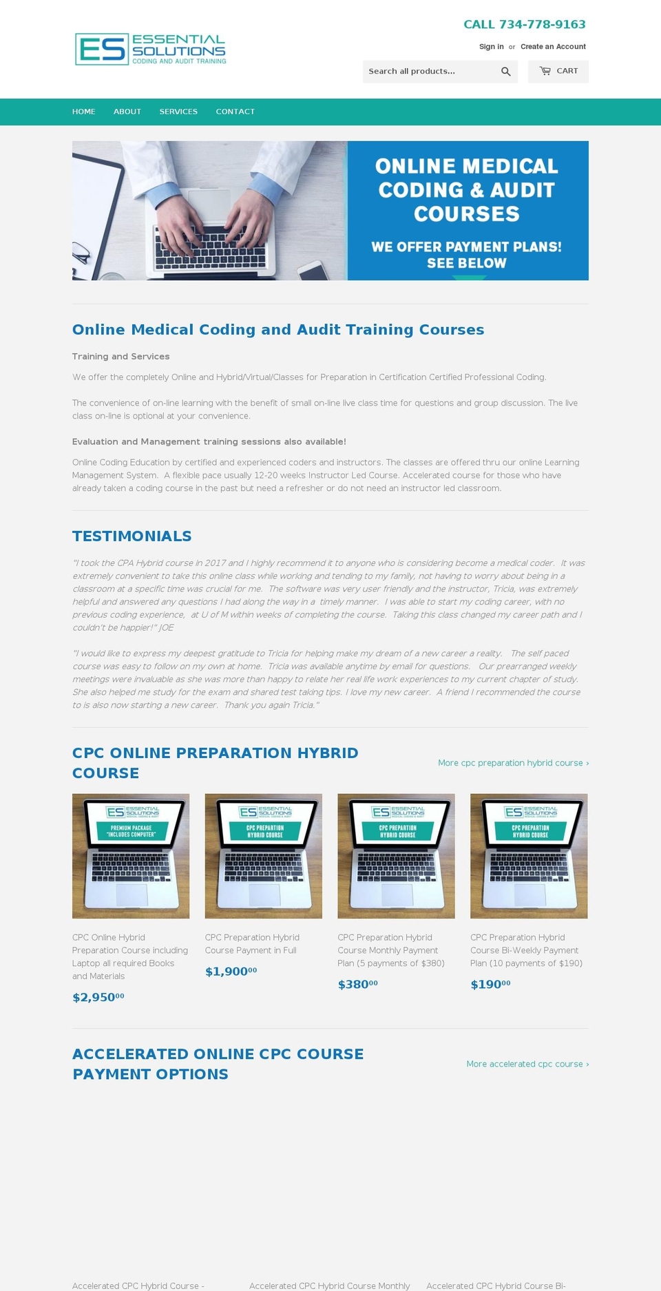 medcodingedu.com shopify website screenshot