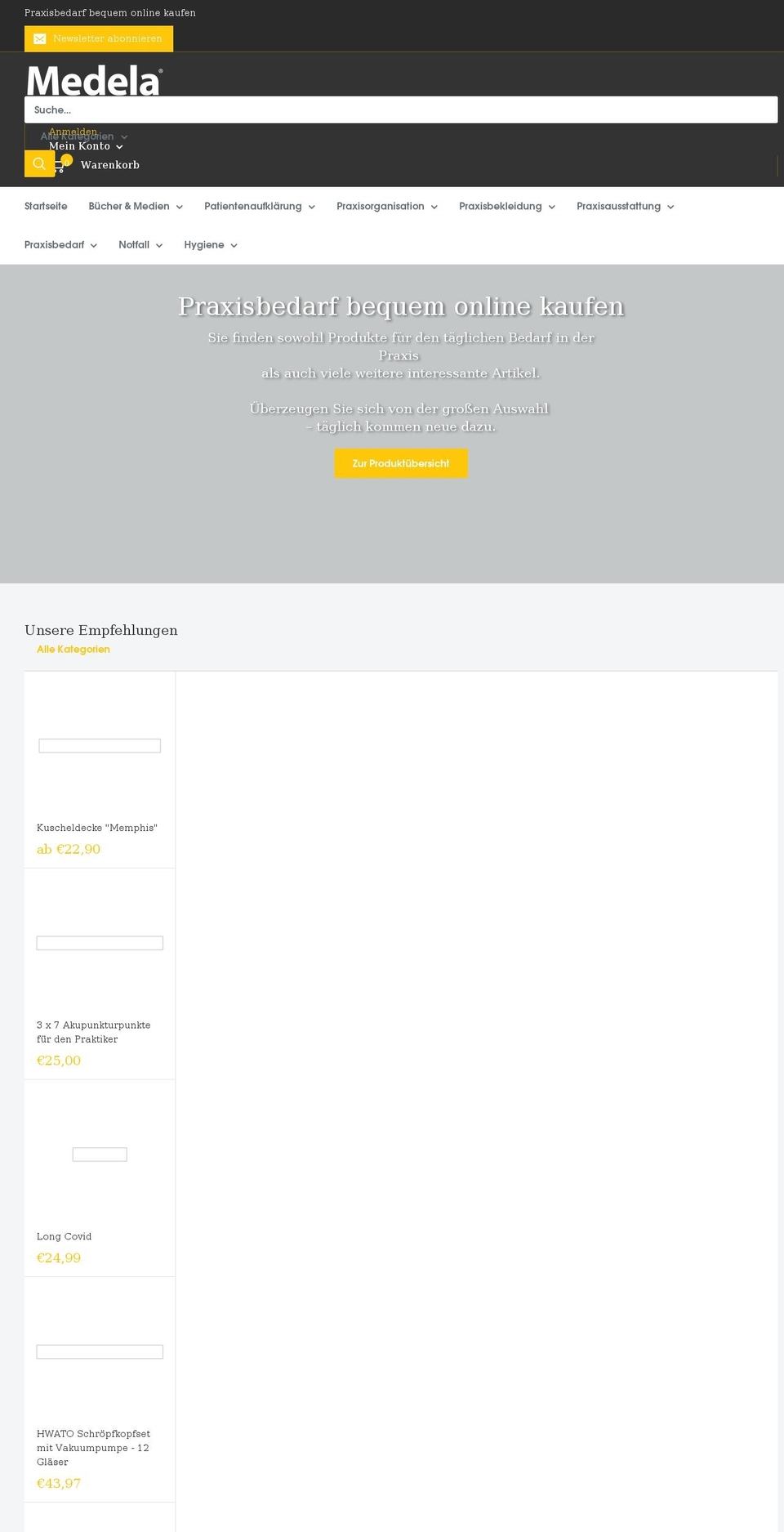 medela-shop.de shopify website screenshot