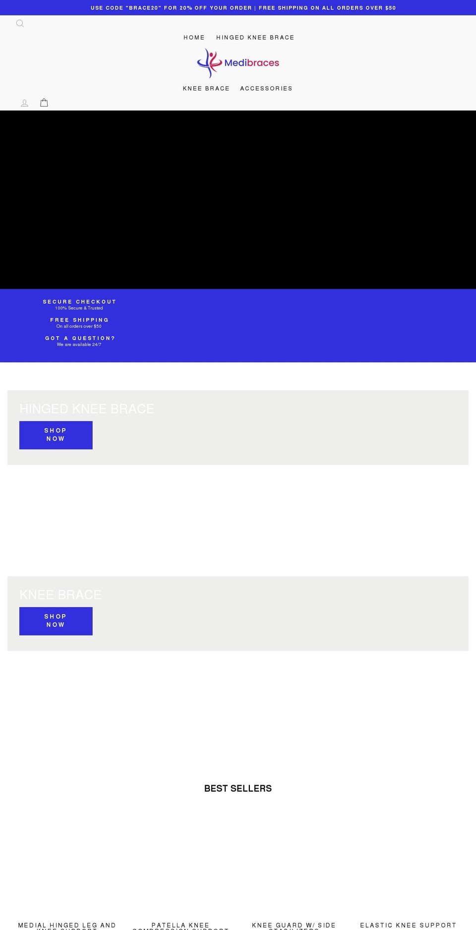 medi-braces.com shopify website screenshot