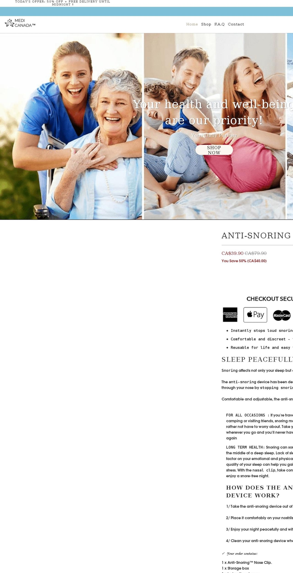 medi-canada.com shopify website screenshot