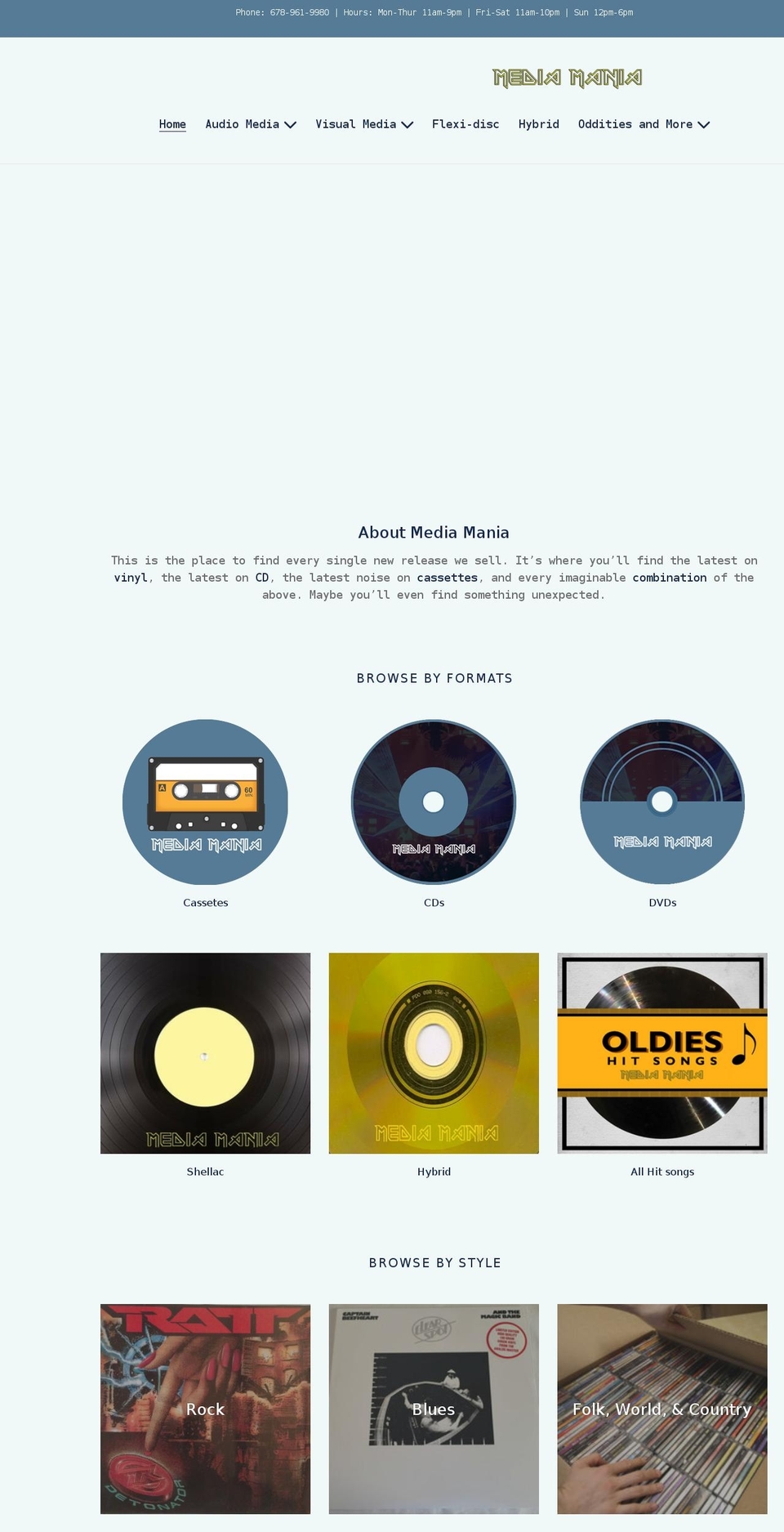 media-mania-of-stockbridge.myshopify.com shopify website screenshot