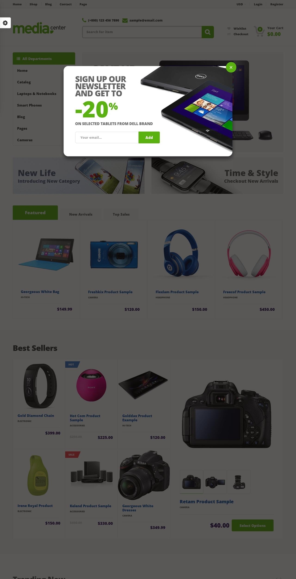 mediacenter-theme.myshopify.com shopify website screenshot