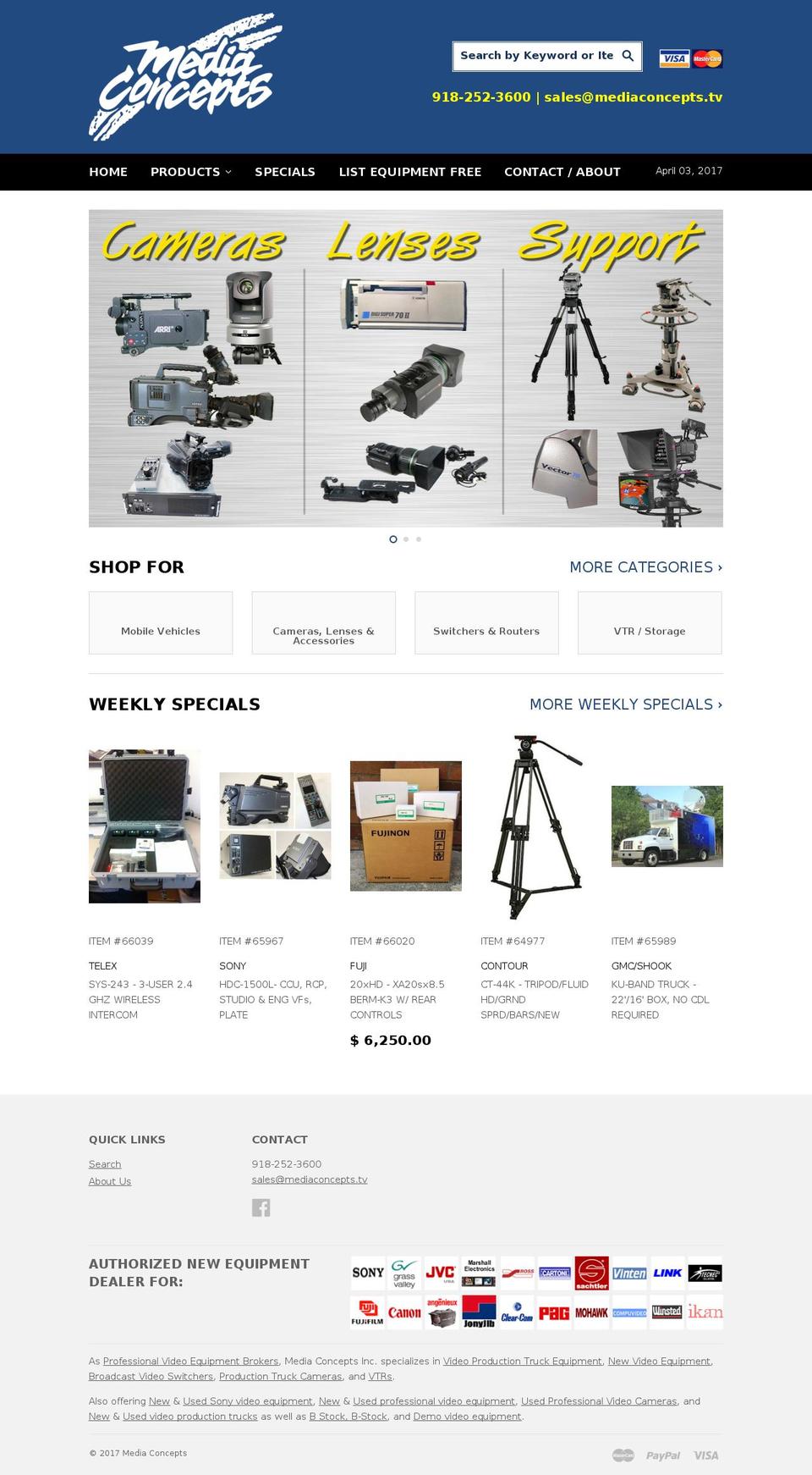 Years Shopify theme site example mediaconcepts.tv