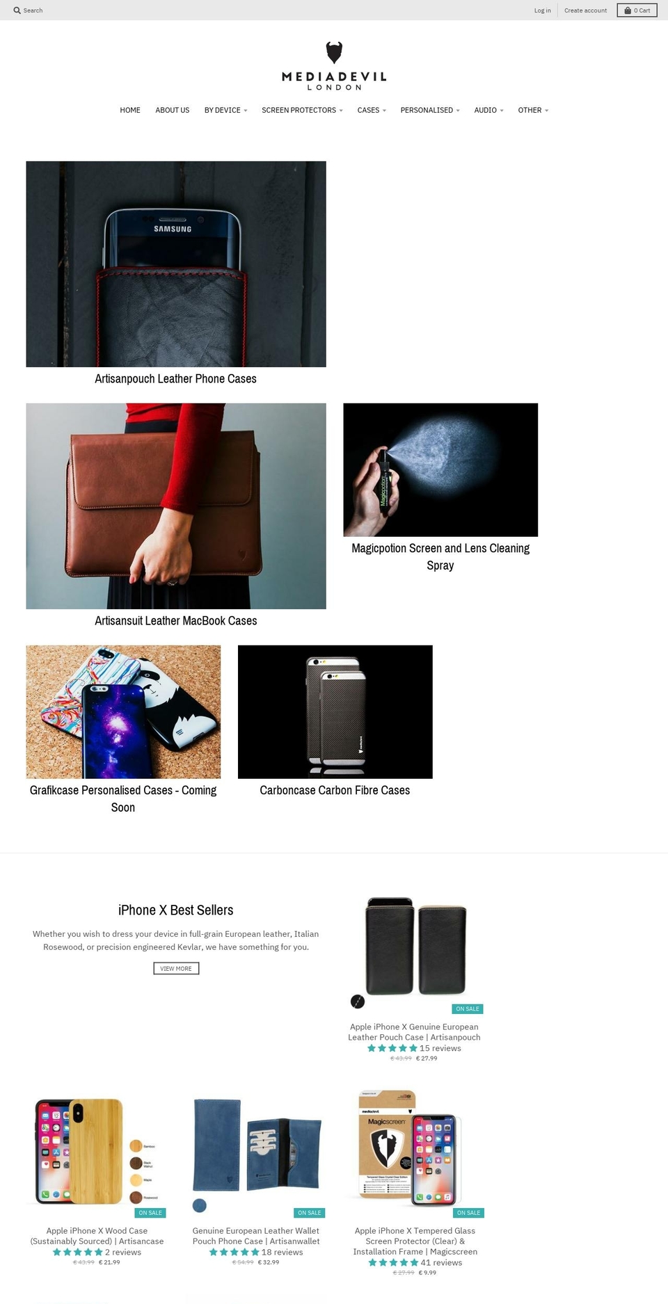 mediadevil.com shopify website screenshot