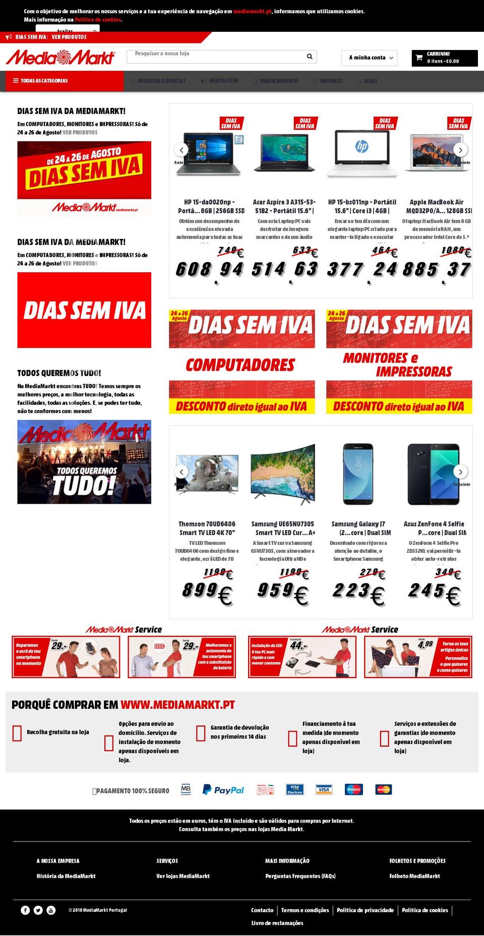 mediamarkt.pt shopify website screenshot