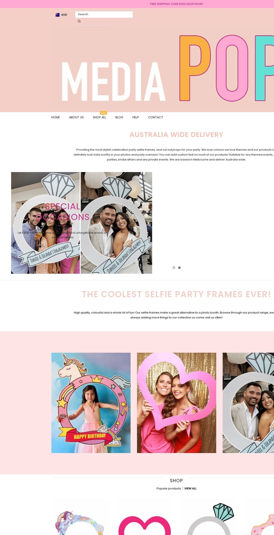 mediapop.com.au shopify website screenshot