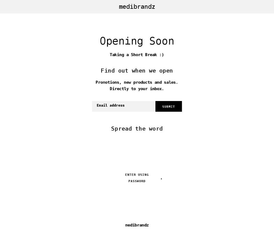 medibrandz.com shopify website screenshot