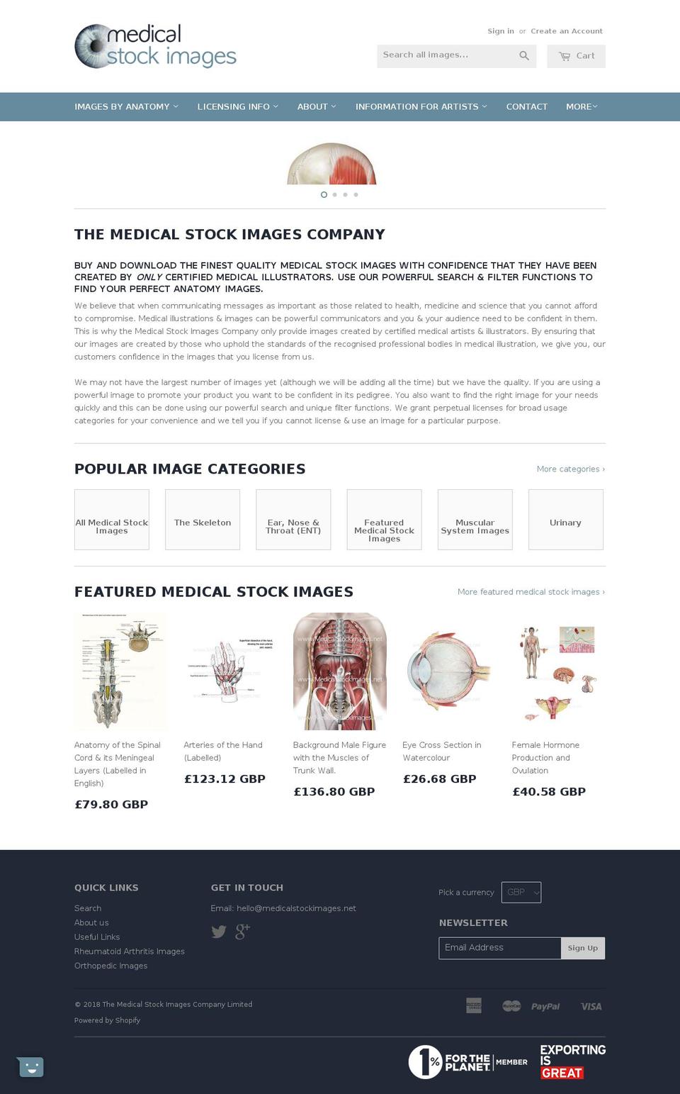 medical-stock-images.com — Shopify storefront screenshot