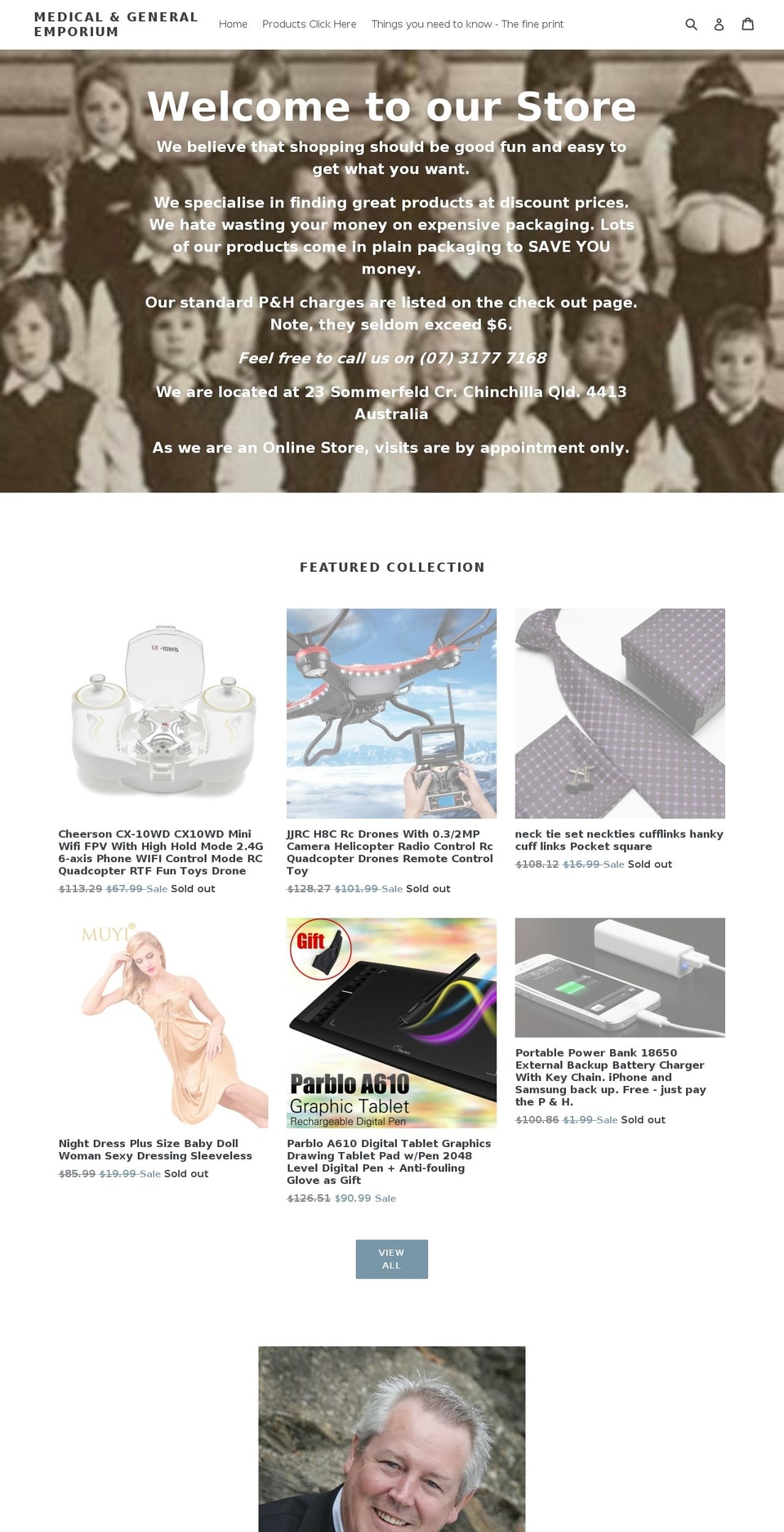 medicalandgeneralemporium.com — Shopify storefront screenshot