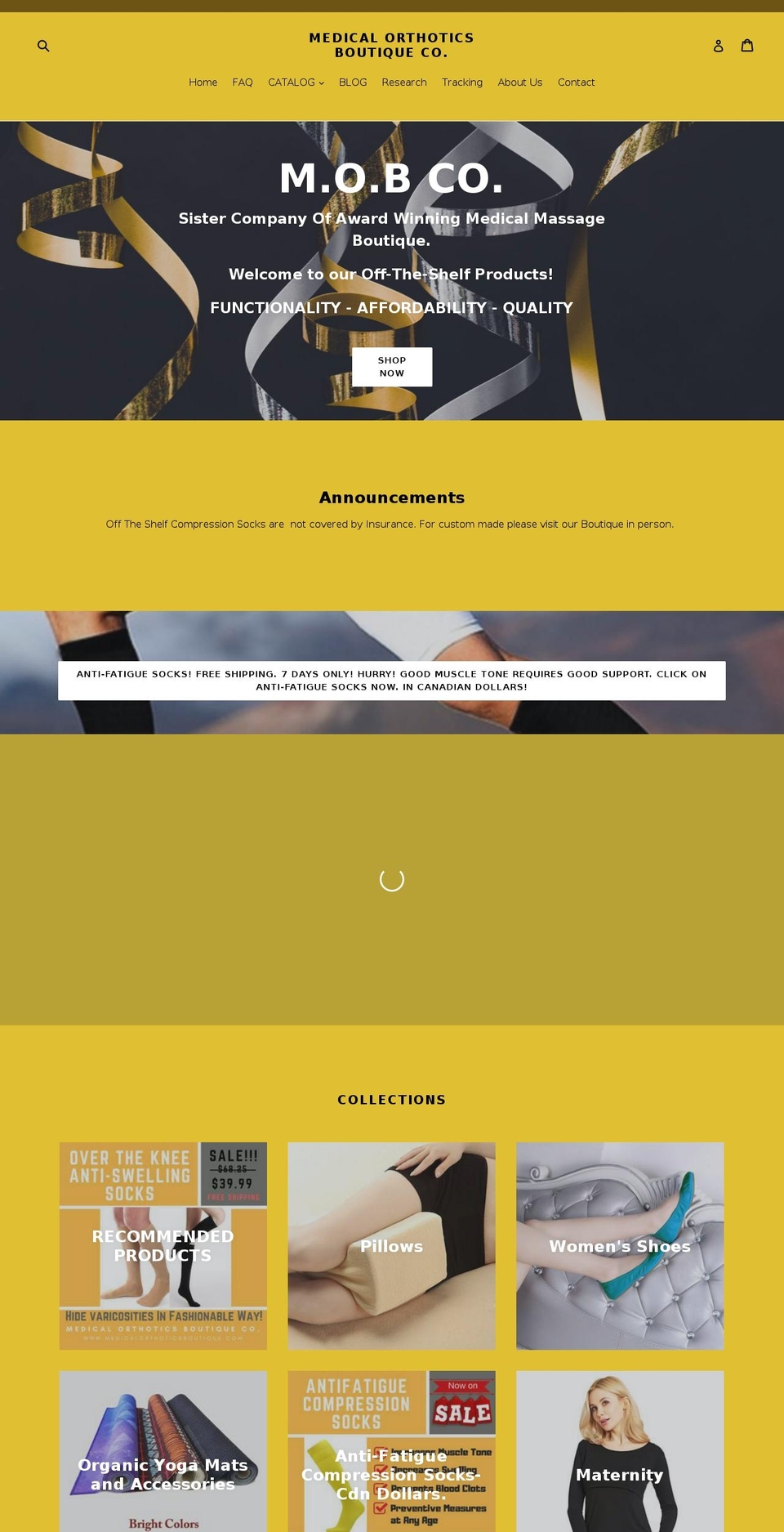 medicalorthoticsboutique.com — Shopify storefront screenshot