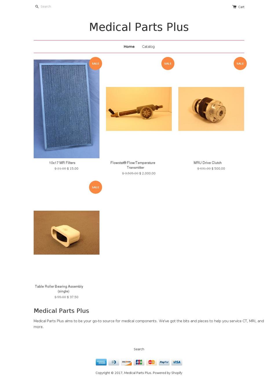 medicalpartsplus.com shopify website screenshot