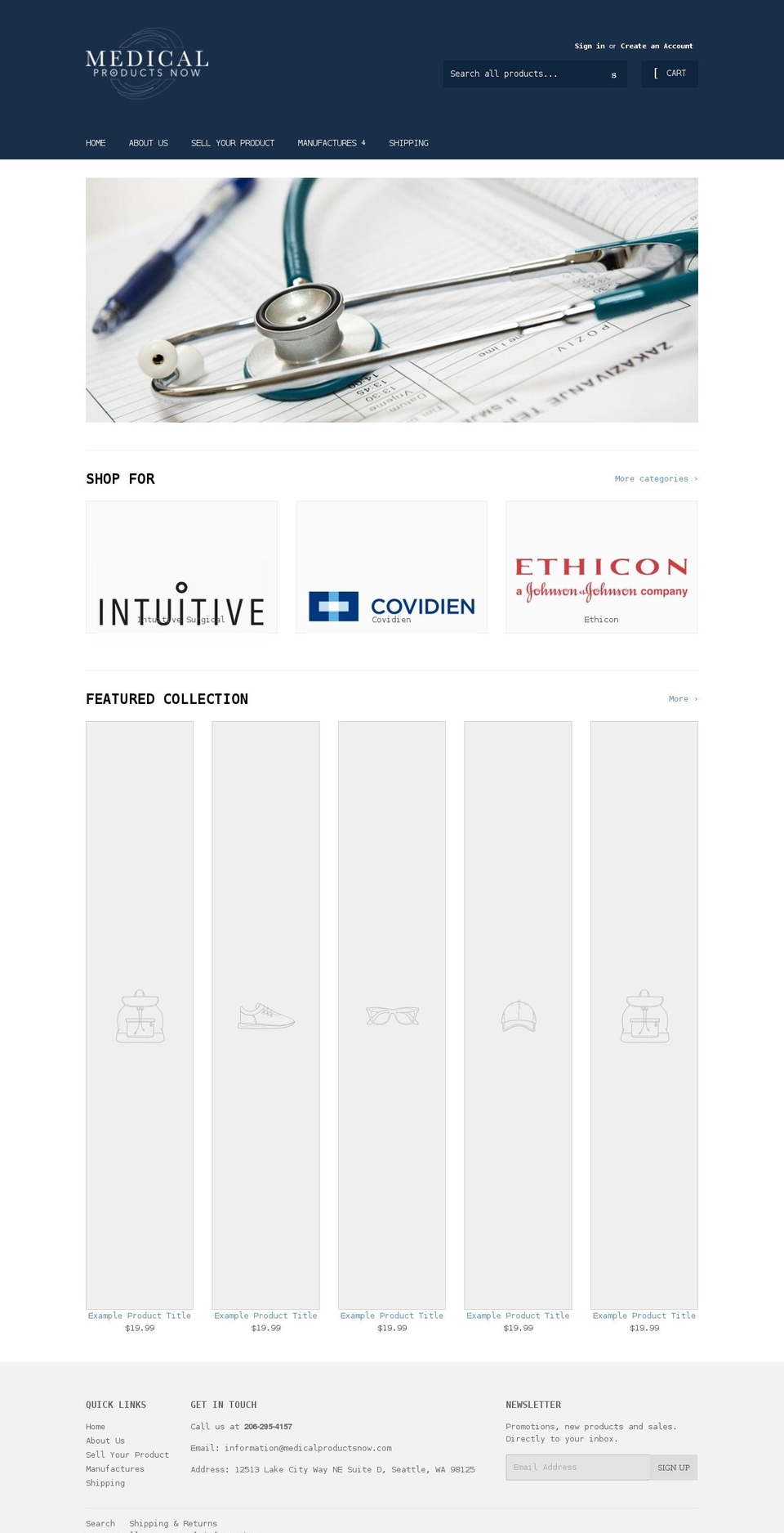 medicalproductsnow.com shopify website screenshot