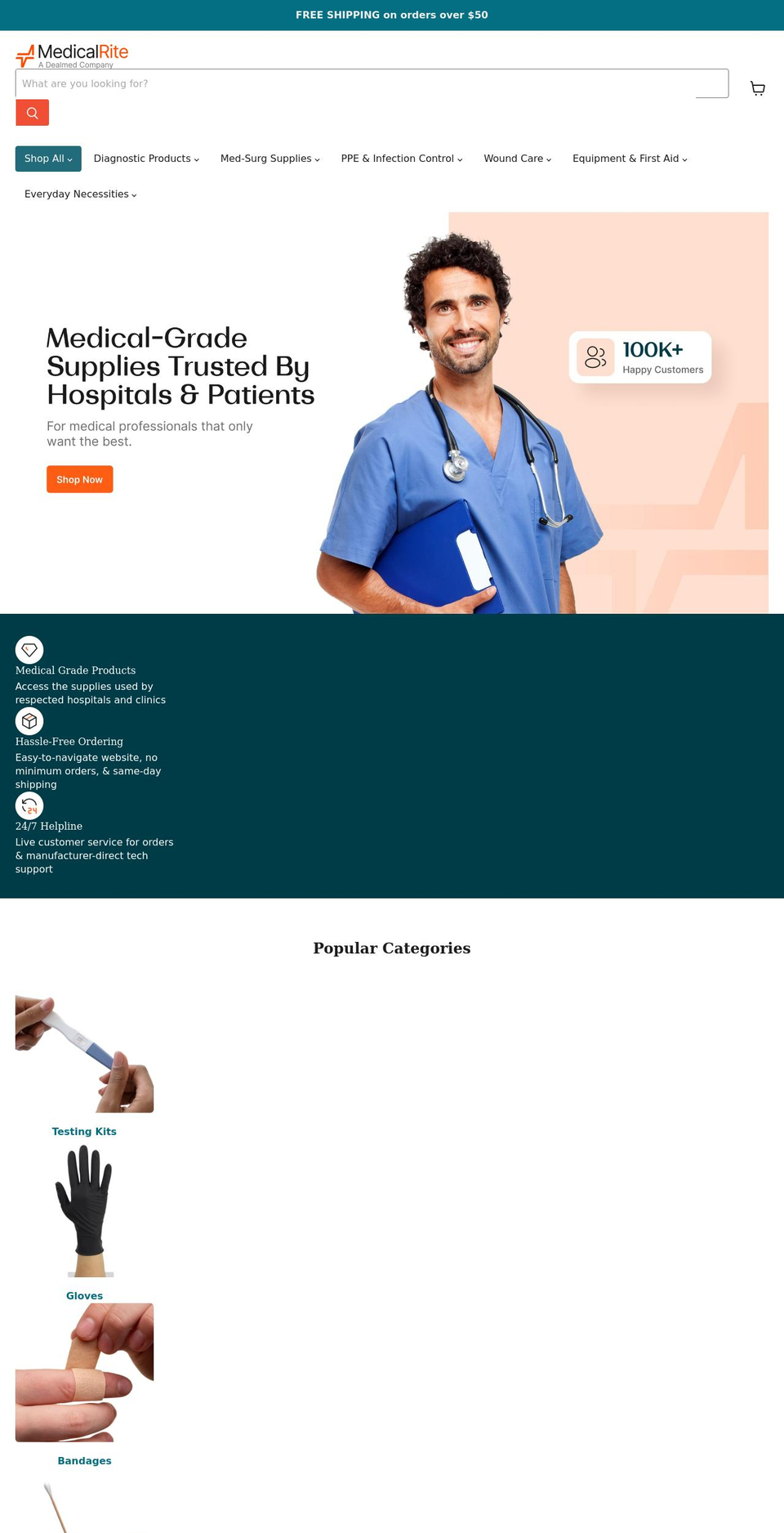 medicalrite.com shopify website screenshot