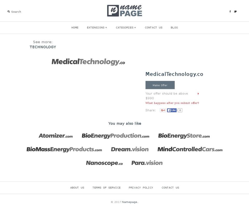 medicaltechnology.co shopify website screenshot