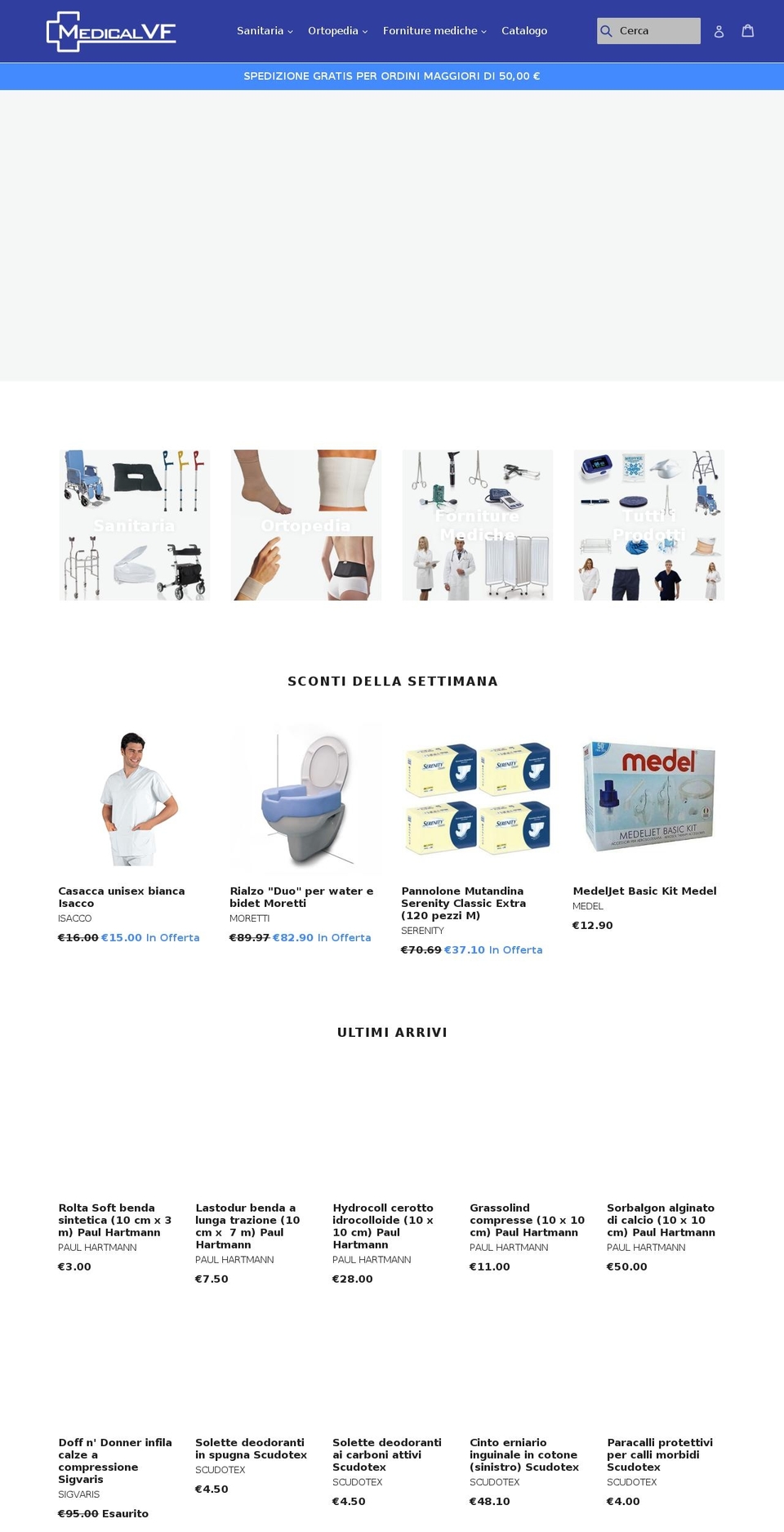 medicalvf.com — Shopify storefront screenshot