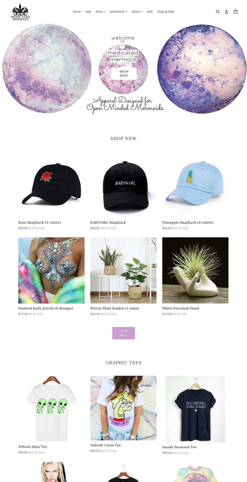 medicatedmermaid.com — Shopify storefront screenshot
