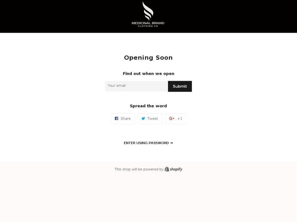 medicinalbrand.com — Shopify storefront screenshot