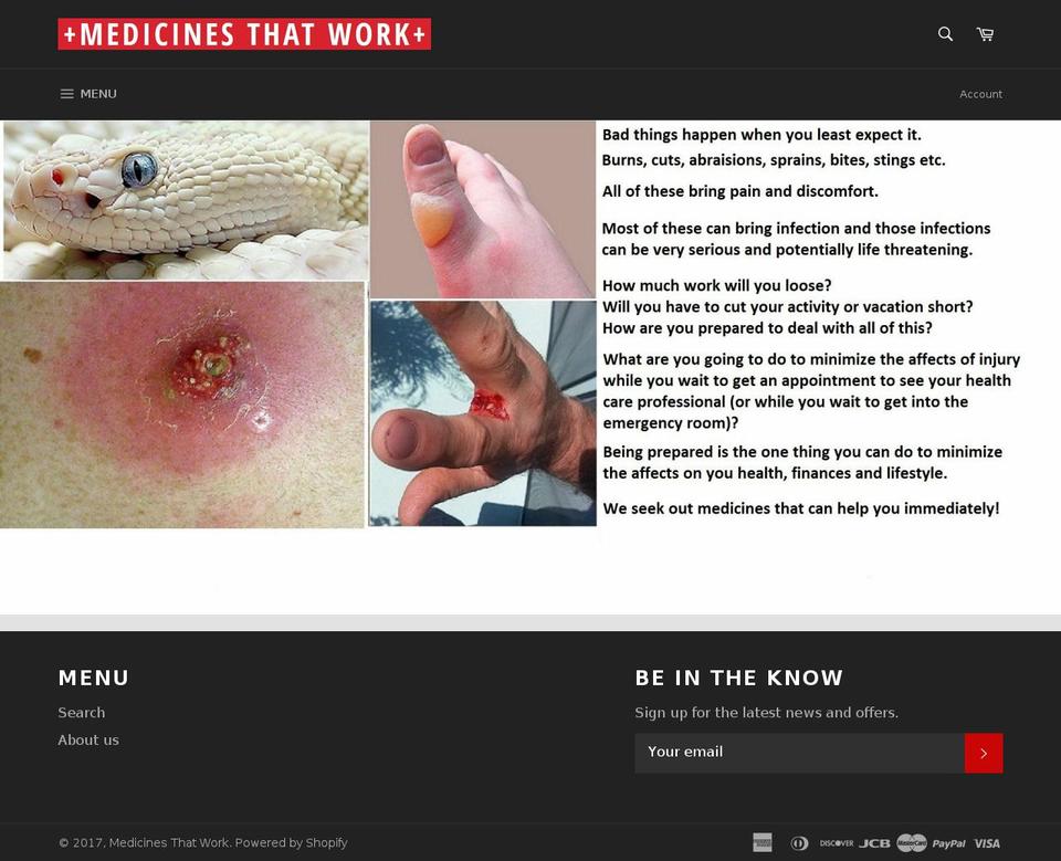 medicine-that-works.com shopify website screenshot