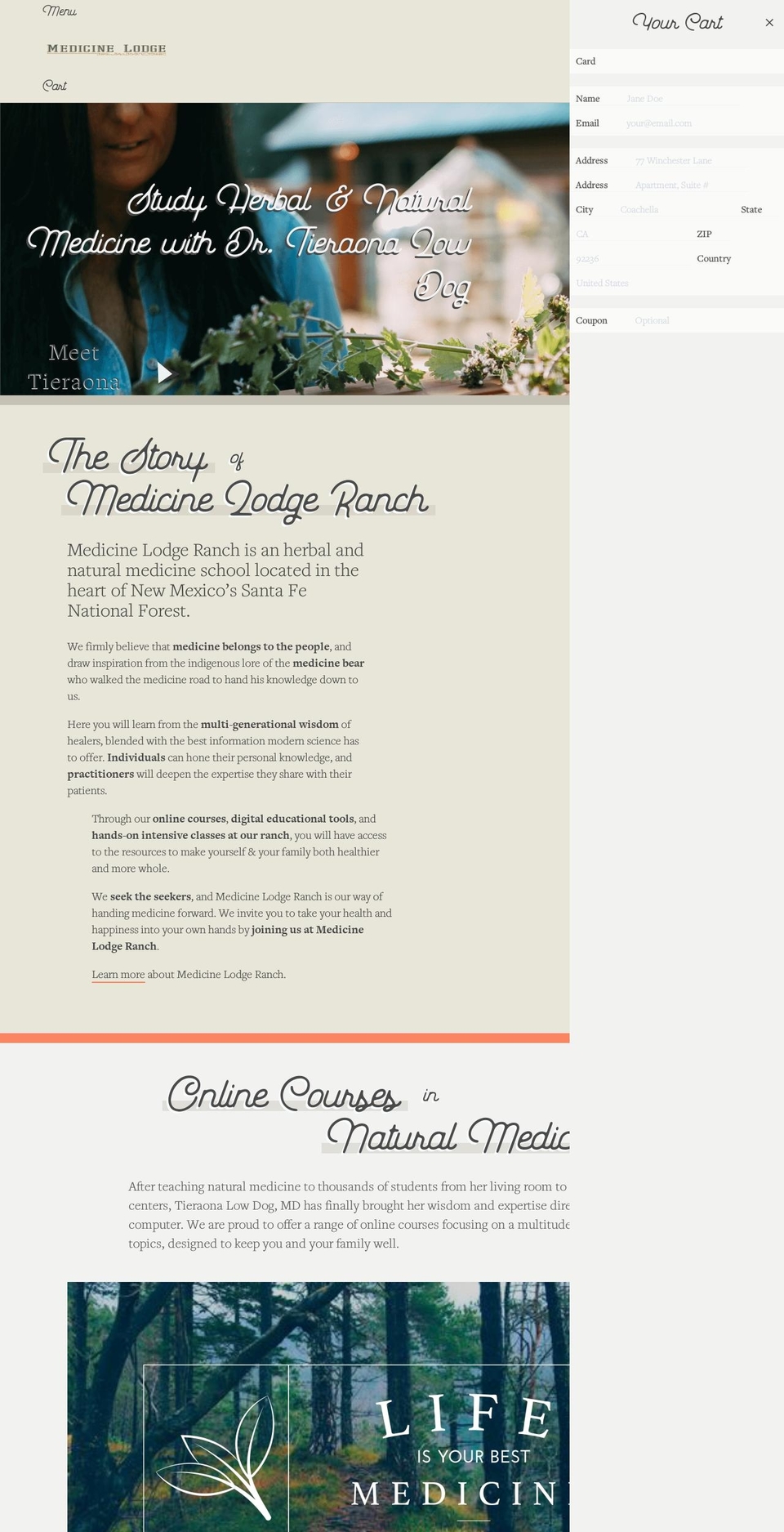 medicinelodgeranch.com — Shopify storefront screenshot
