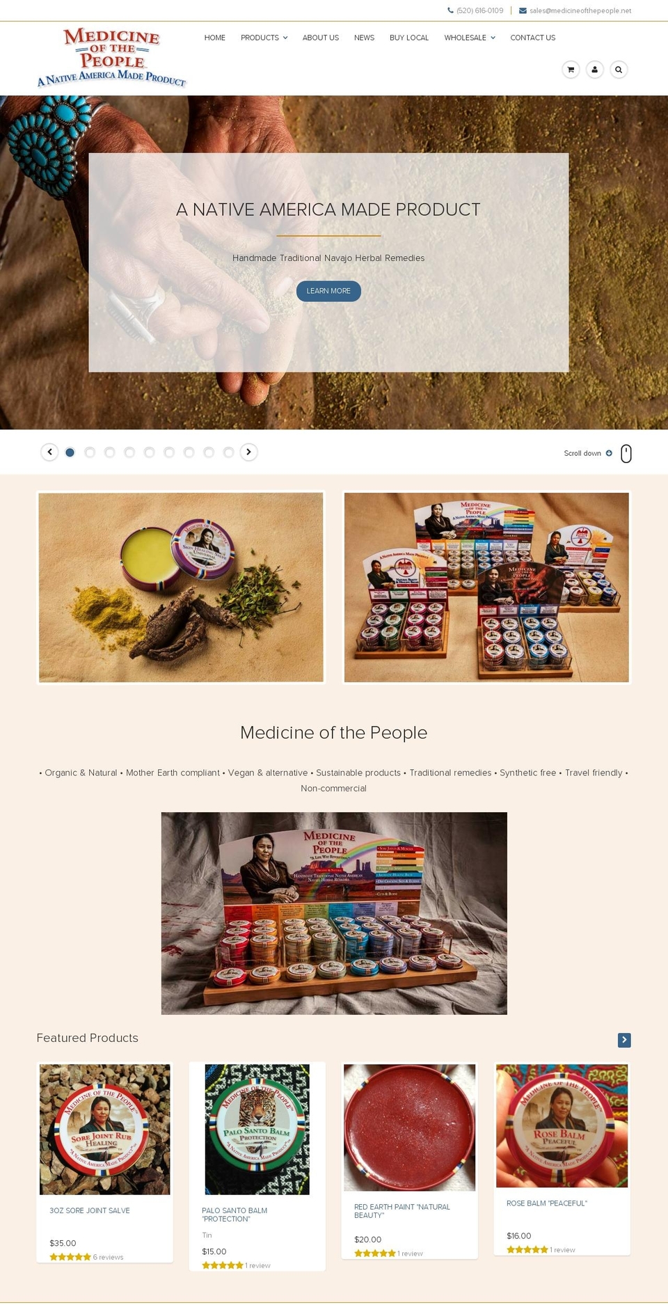 medicineofthepeople.net shopify website screenshot