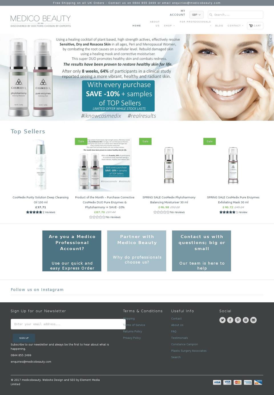 medicobeauty.info shopify website screenshot