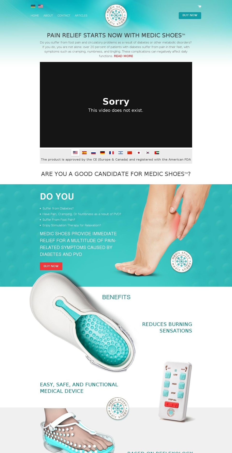 medicshoes.com shopify website screenshot