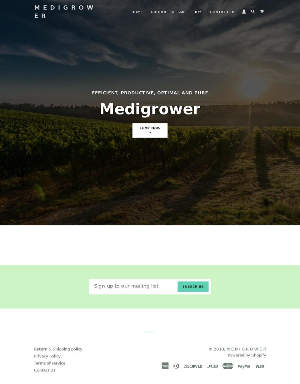 medigrower.com — Shopify storefront screenshot