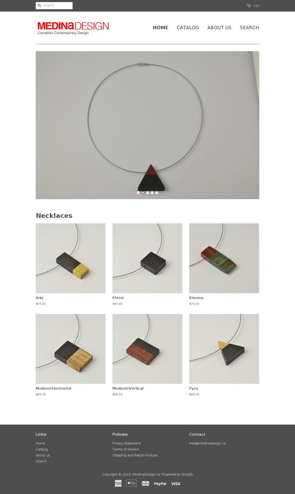 medinadesign.ca shopify website screenshot