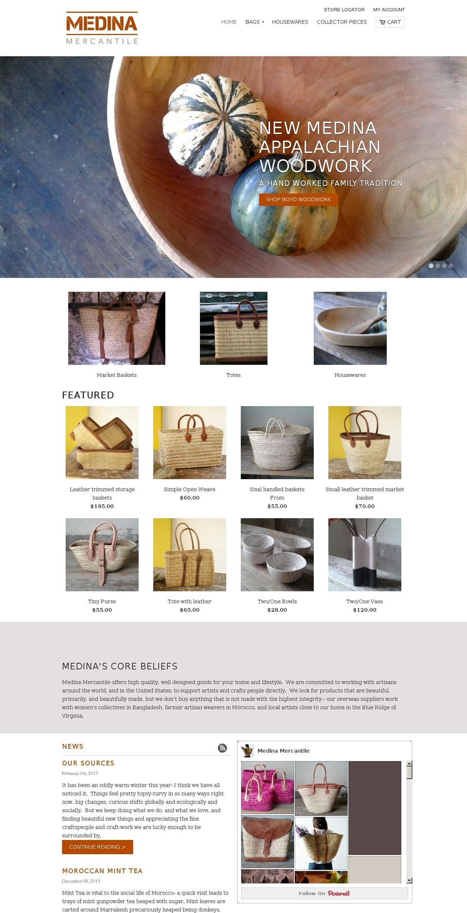 medinamercantile.com shopify website screenshot