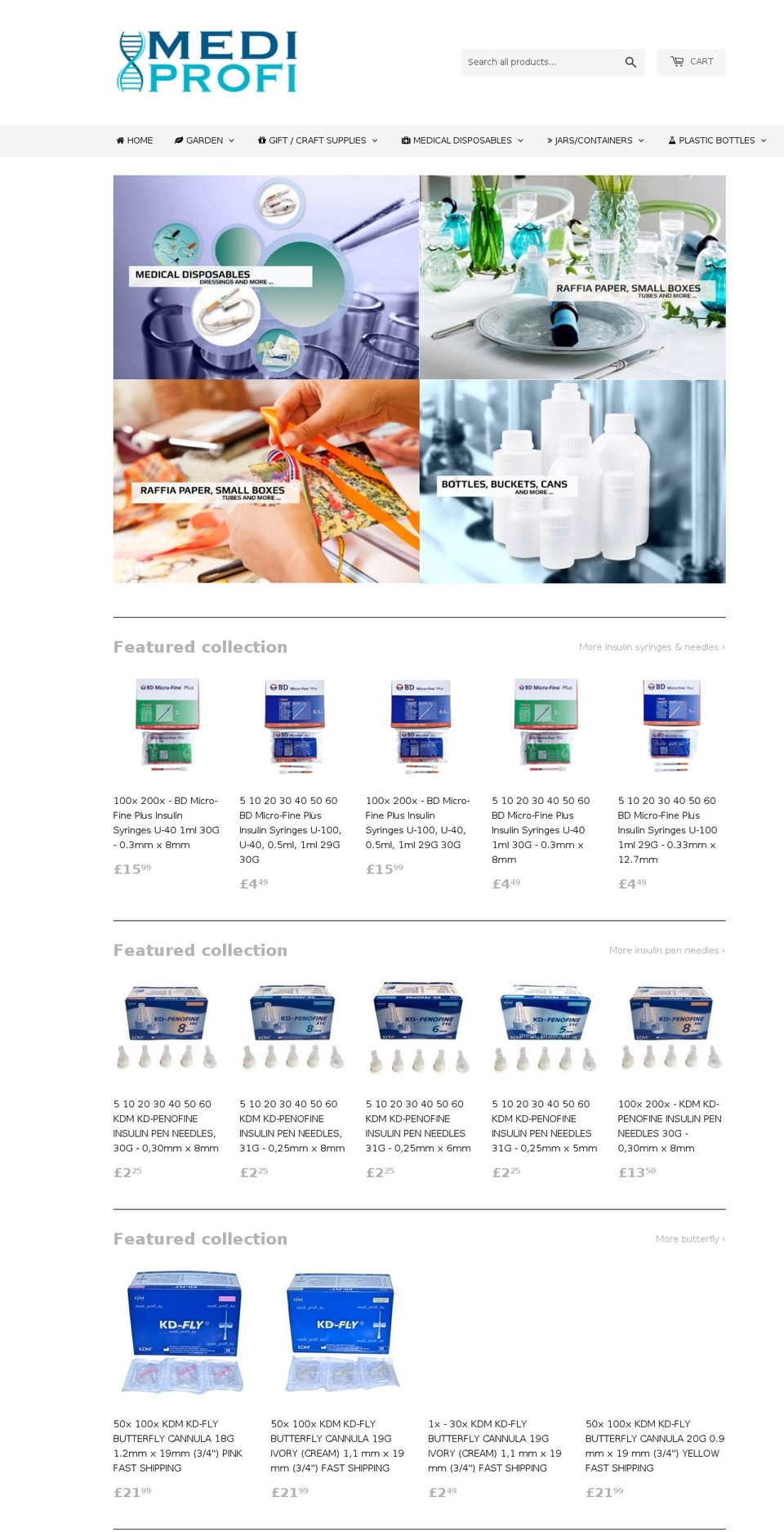 mediprofi.net shopify website screenshot