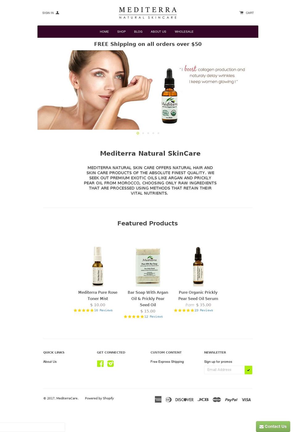 mediterracare.com shopify website screenshot