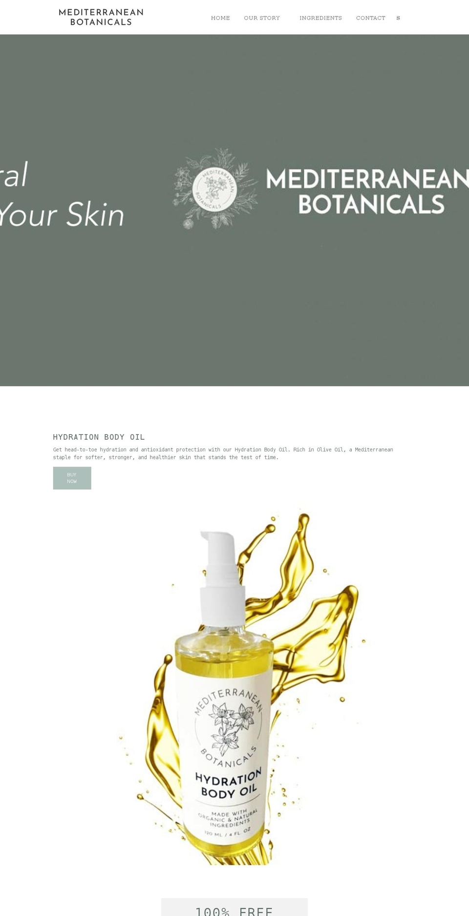 mediterraneanbotanicals.com shopify website screenshot