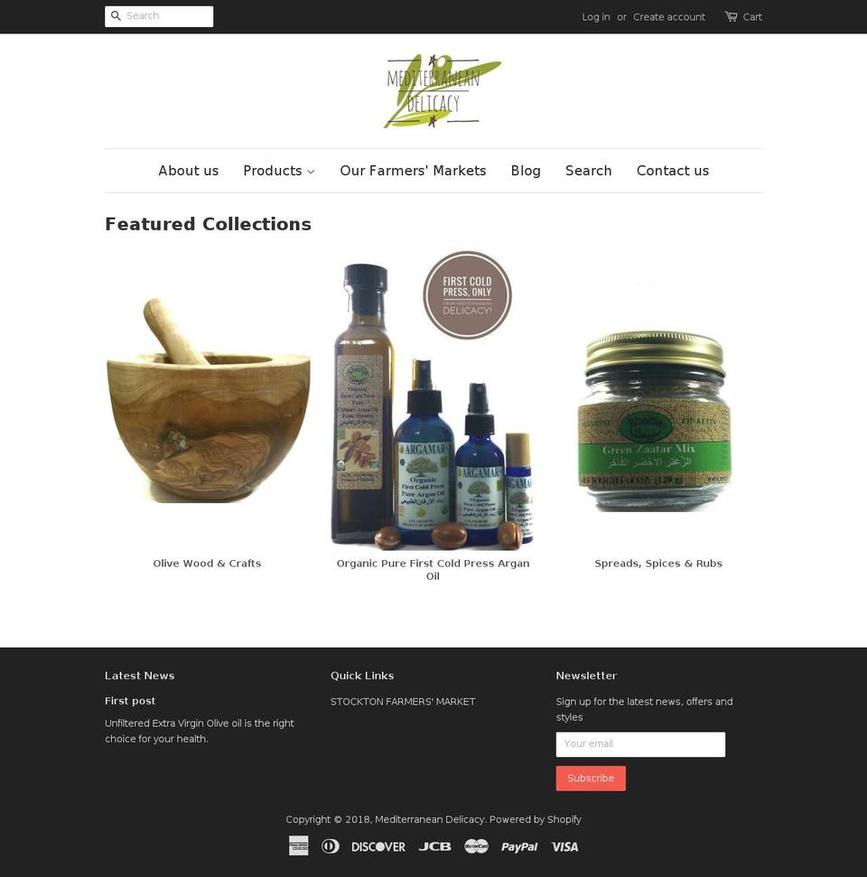mediterraneandelicacy.com — Shopify storefront screenshot