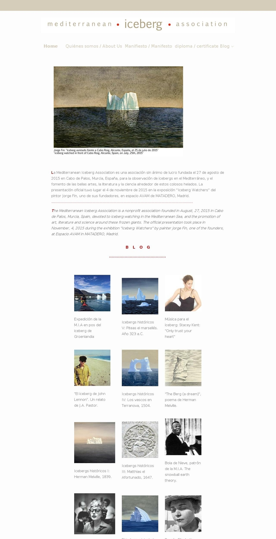 mediterraneanicebergassociation.org shopify website screenshot