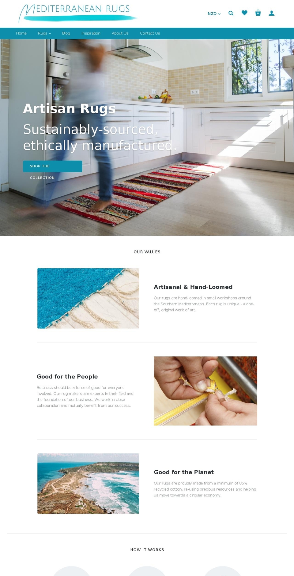 mediterraneanrugs.com shopify website screenshot