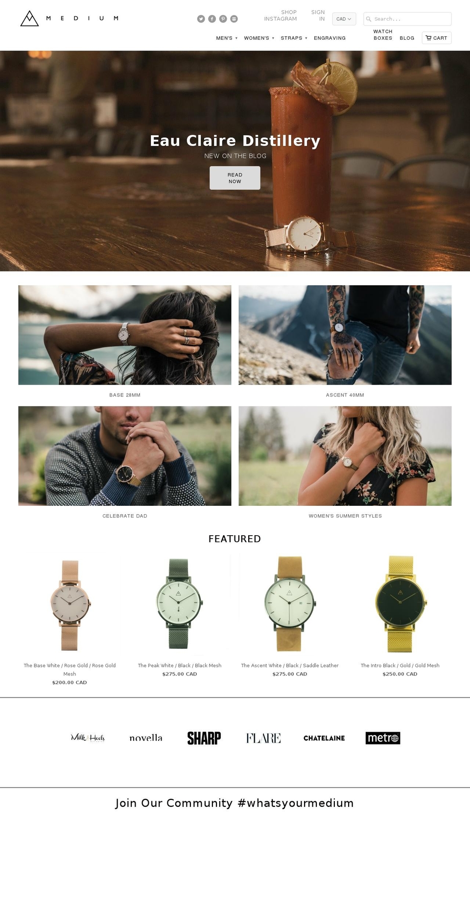 2016 Launch Shopify theme site example mediumwatch.com