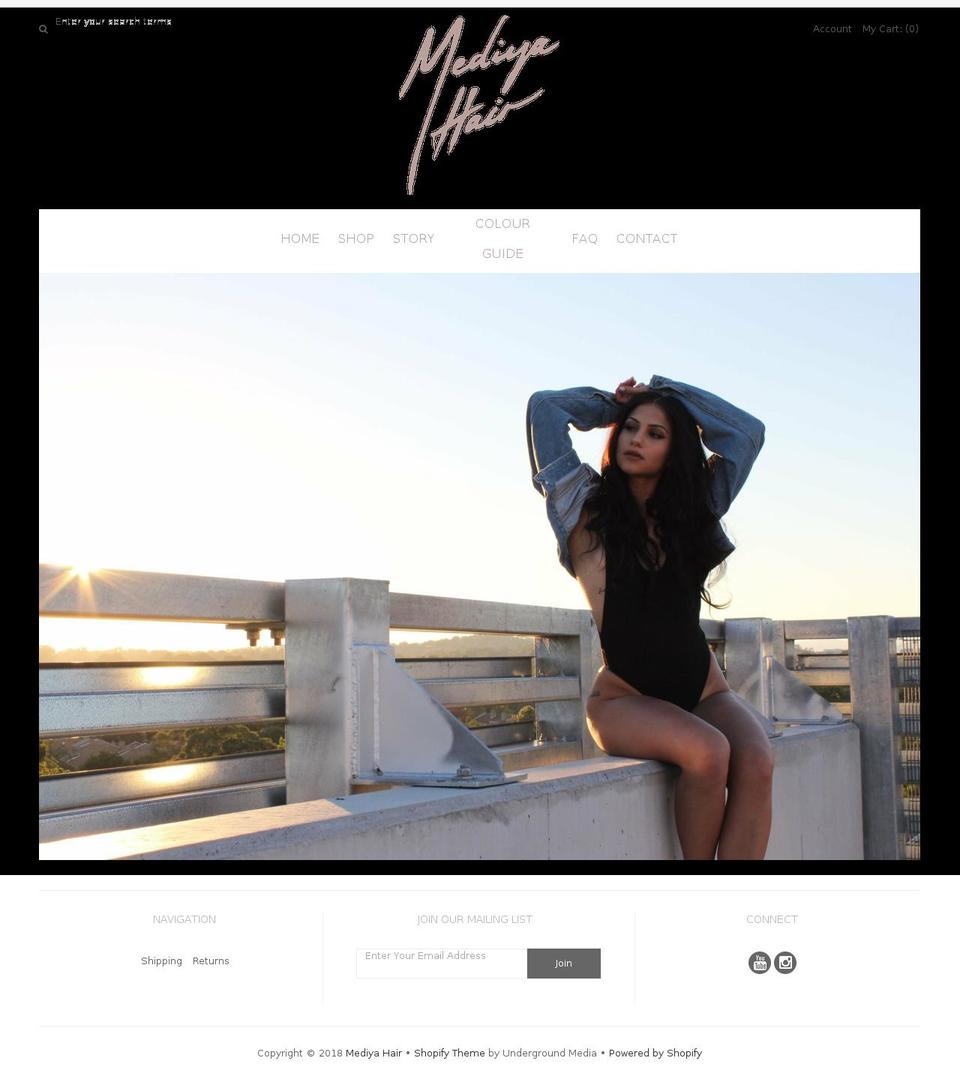 mediyahair.com — Shopify storefront screenshot