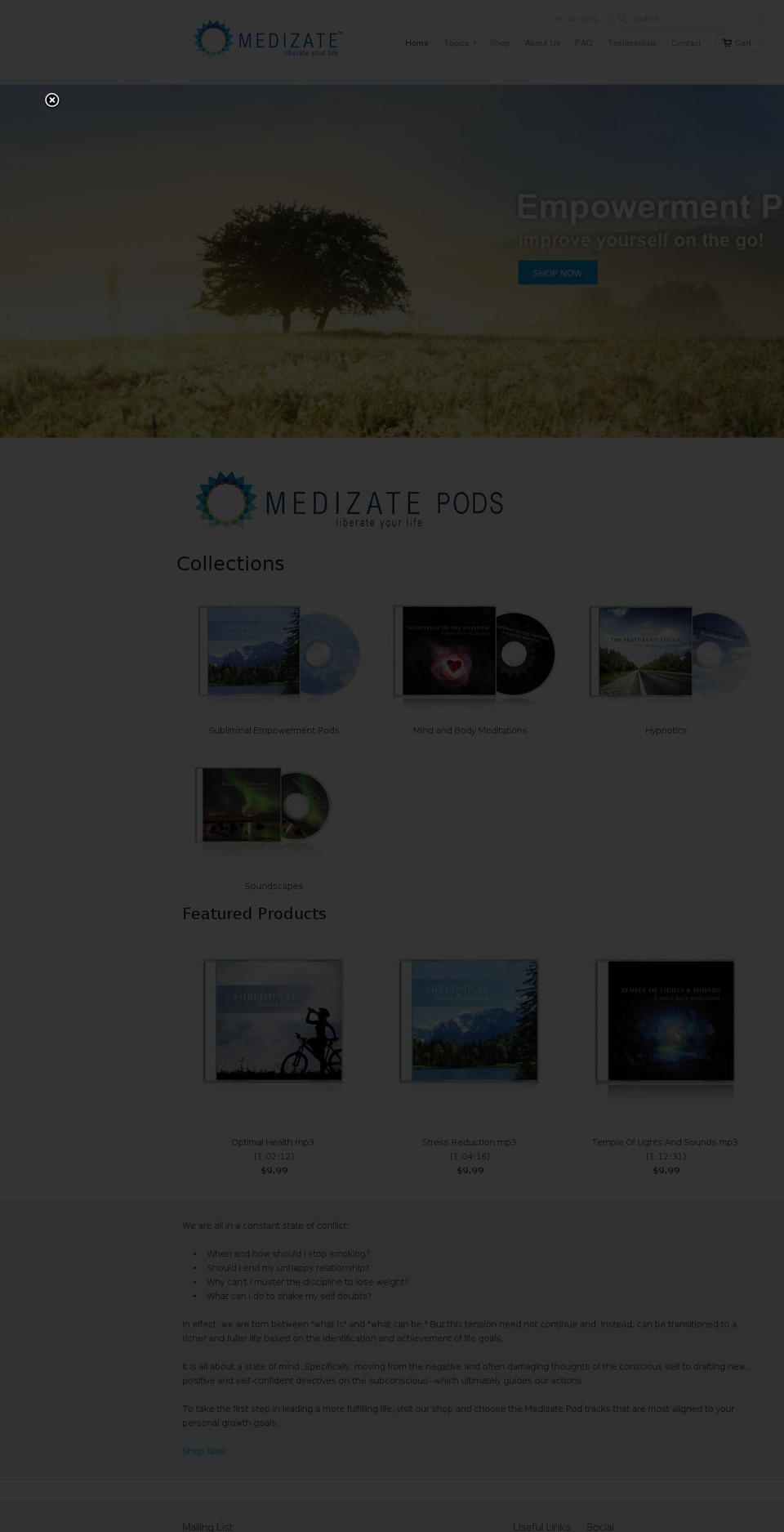 medizate.com shopify website screenshot