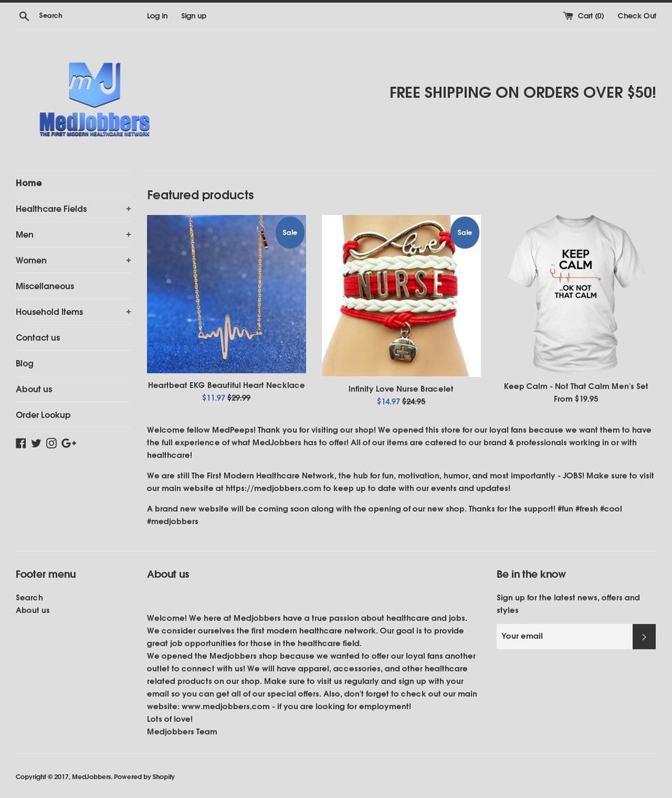 medjobbershop.com shopify website screenshot