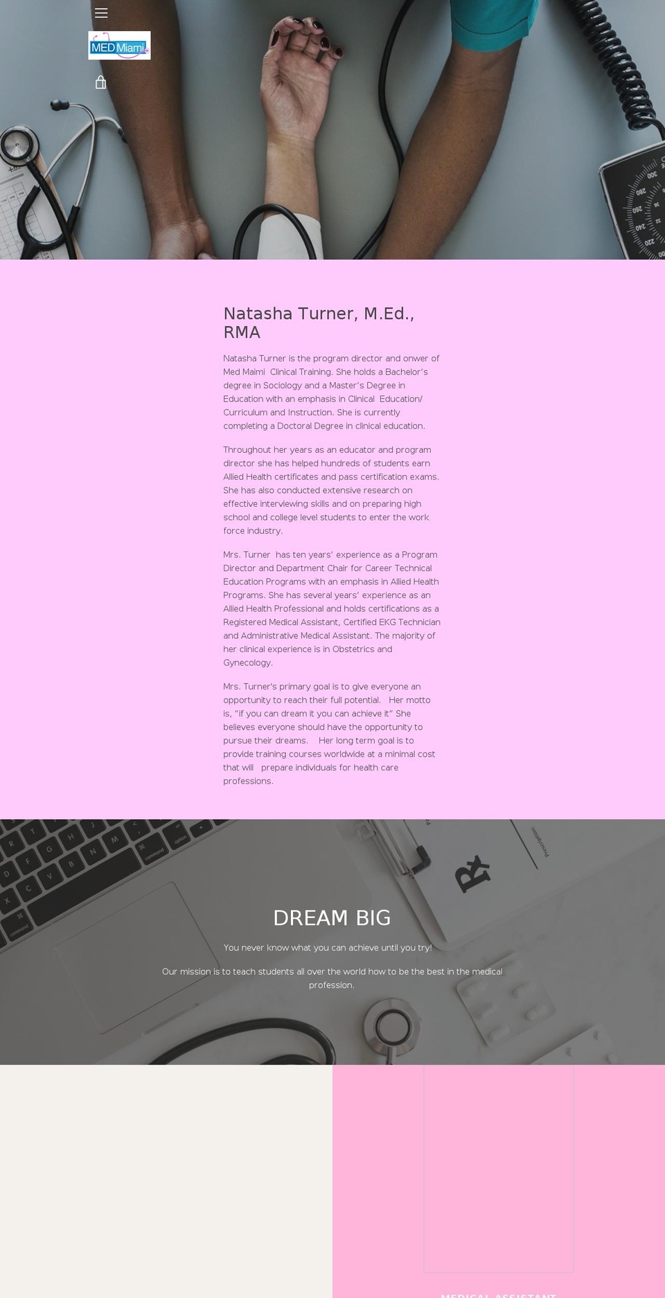 medmiamitraining.com — Shopify storefront screenshot
