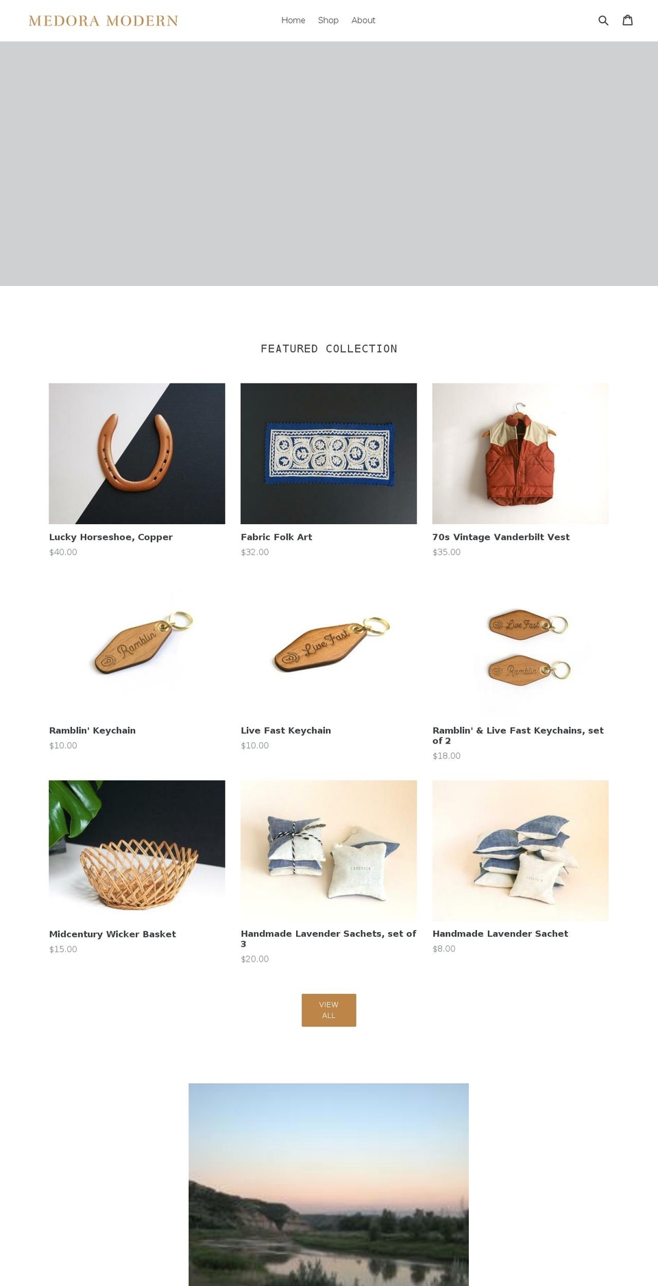 medoramodern.com — Shopify storefront screenshot