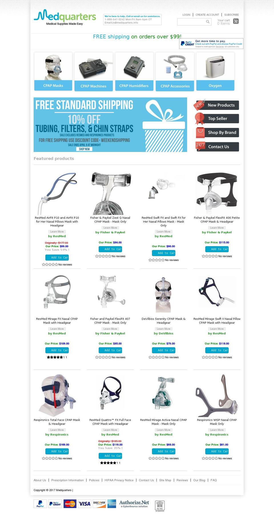 medquarters.biz shopify website screenshot