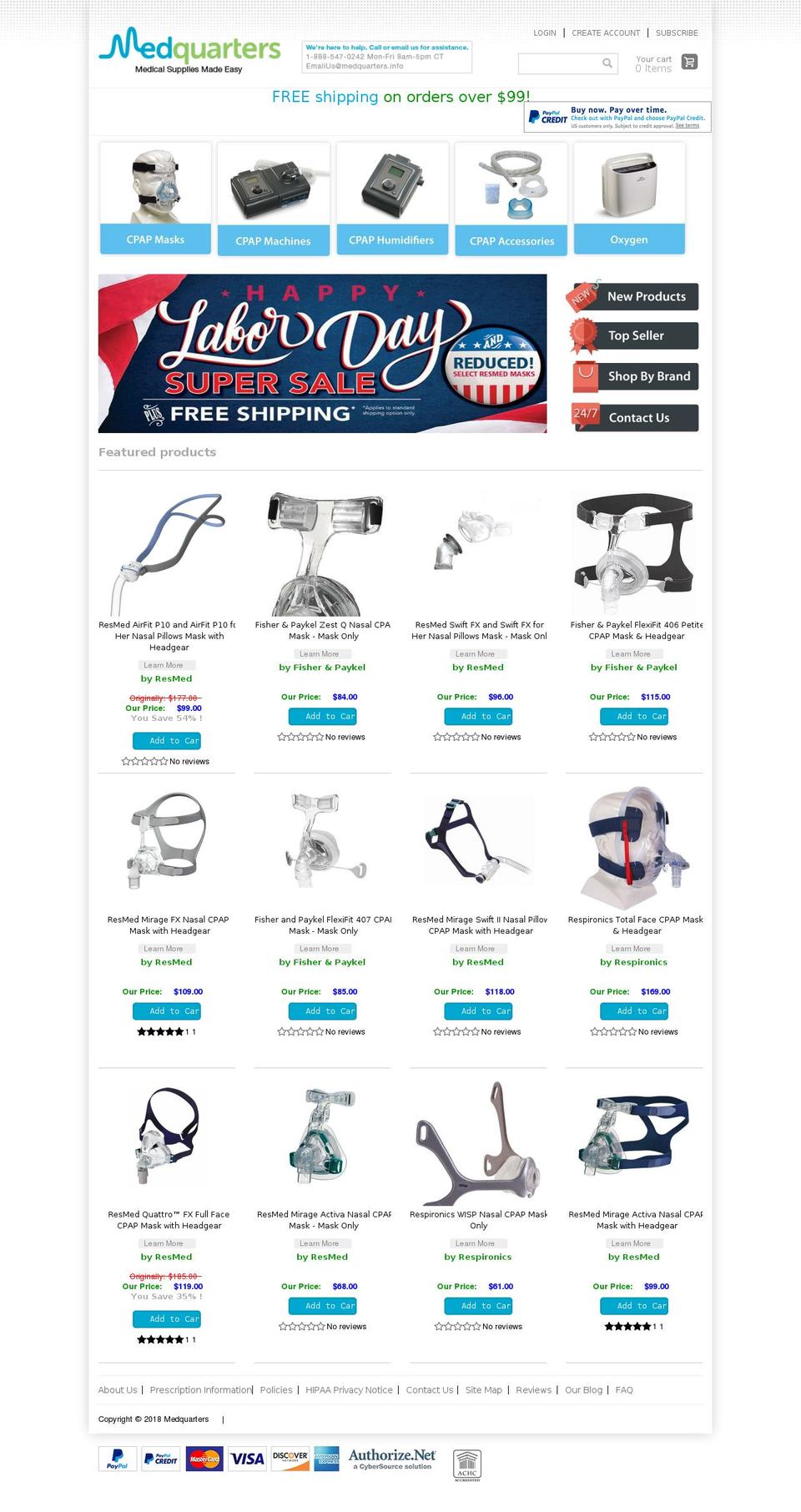 medquarters.us shopify website screenshot