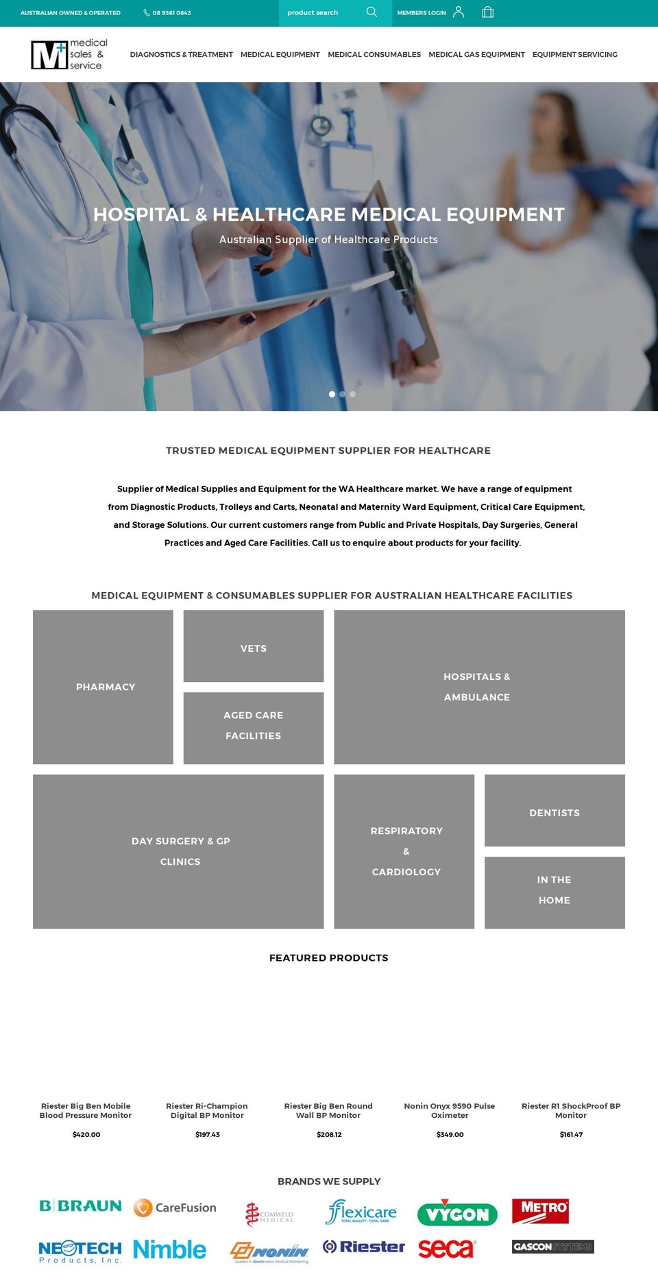 medsales.com.au shopify website screenshot